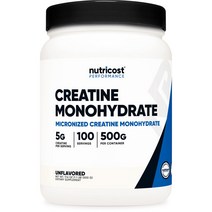 뉴트리코스트 크레아틴 모노하이드레이트 파우더 500g / Nutricost Creatine Monohydrate Fruit Punch, 1개, 1