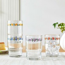 [모던하우스 인천점] L 빈티지꽃마리 4계절 유리컵 4P SET / ICNK0822003IC