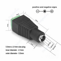 점화플러그 점화코일 3100pcs 암 수 DC 커넥터 55mm 21mm 잭 5V 12V 전원 플러그 LED 스트립 조명 CCTV 카메라 AC 어댑터, Feamle+3 pcs