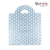 봉투야닷컴 HDPE 40호 (40x49cm) 100장 비닐쇼핑백, 레이스도트-투명