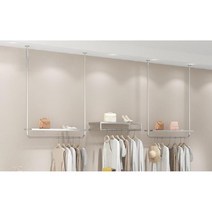 매장용 옷가게 행거 천장고정 스테인리스 심플 인테리어 옷걸이, 150cm x 120cm