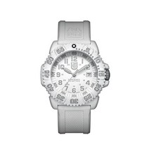 Luminox 루미녹스 아웃도어 여성용 시계 네이비 씰 컬러마크(XS.3057.WO/ 3050 시리즈): 스위스 메이드 + 화이트 유리 섬유 케이스 다이얼 및 밴드 200m 방수