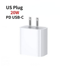 고속 충전기 무선 20W PD USB C 고속 충전 3.0 4.0 충전기 아이폰 13 12 11 프로 미니 아이패드 샤오미 포, 02 Only US Plug