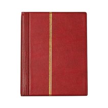 포토앨범 성장앨범 바인더앨범 플라스틱 우표 앨범 10장(20페이지) 우표 수집 수납장 우표 책 보호 홀더 우표 앨범 스톡북 가족, 빨간색