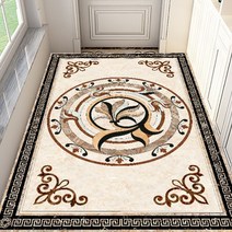 발매트 럭셔리 유럽식 진입문 바닥매트 현관문 대청 복도 가정용 도어매트 미끄럼방지패드 카페트 맞춤제작, C10-연한카키색 색 Y-10