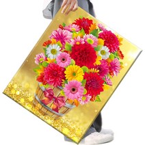 FASEN 액자 보석십자수 캔버스형 DIY 키트 40 x 50 cm, 1세트, FAN62.산뜻한 꽃송이2