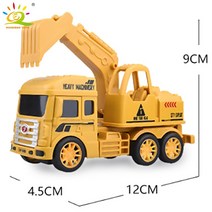 HUIQIBAO 다이캐스트차량엔지니어링 모델 굴삭기 크레인 호이스트 기중기 덤프 트럭 쓰레기 차량 클래식 도시 건설 장난감, [03] C