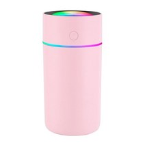 차량용 휴대용 usb 가습기 USB 자동차 디퓨저 320ML 다채로운 색상 라이트 디자인 가정용 공기 청정기, 03 Pink