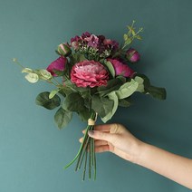 빈티지 조화 꽃다발 미니 부케 셀프웨딩 감성 인테리어