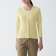 무인양품 MUJI 여성 UV컷 코튼 실크 V넥 가디건 BAD61A1S