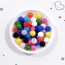 모양패턴 구슬비즈 불투명 투명 반투명 컬러풀 아크릴볼 공예 악세사리 부자재재료, 불투명 8mm