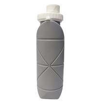 접는 물병 미니 접는 600ml 실리콘병, 그레이