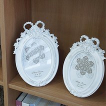 빈티지화이트 웨딩사진액자 셀프웨딩소품 선생님선물 앤틱엑자프레임 포토테이블