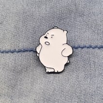 넥타이핀 화난 북극곰 나멜 브로치 배낭 의류 여성용 배지 옷깃 칼라 남성용