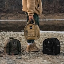 카즈미 NEW 필드 릴 백 캠핑 릴선가방 코드릴 수납케이스, 올리브 카키