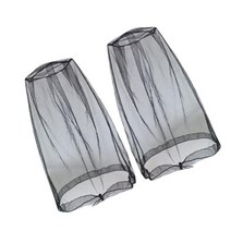 목얼굴 보호대 2pc 머리 그물 야외 원예 하이킹, 02 Black
