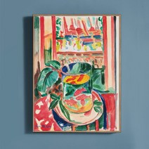 거실책장 창문 금 물고기 매티스 야수파 추상무늬 유러피안 정물 인테리어그림 응접실이 있다 서재 현관 4515777945, 35mm두꺼운알루미늄화흠_오가매티스-창-금붕어가격.좁은