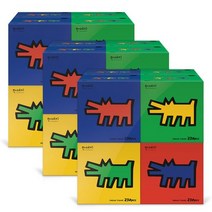 한예지 키스해링 CUBE MINI 천연펄프 미용티슈 230매 8입 3팩, 단품