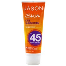 Jason 내츄럴 햇빛 아이용 썬크린 자외선 차단지수 45 4 온스 (113 그램) 2팩