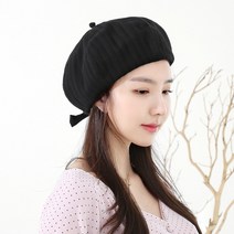 베레모 여성 봄 여름 리본 꼭지 빵모자 여자 버킷햇 화가 모자 이프베레293 (4컬러)