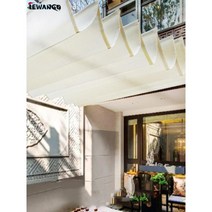 어닝 카페 전동 비가림막 상가 농막 테라스 식당 자동 캐노피 차양막 고정, 16. 1.5x5m