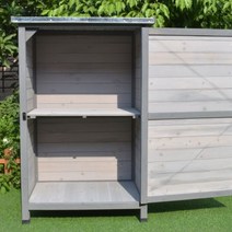 조립식창고 농막 간이창고 야외보관함 전원주택 마당창고 농기구보관함 이동식보관함 나무 원목 스토리지 캐비닛 야외캐비넷 야외수납장 공구보관함 귀농 정원꾸미기 다용도보관함, B_1 조각 B 풀 레이어