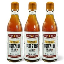 시장쏙 전통압착 들기름, 3개, 350ml