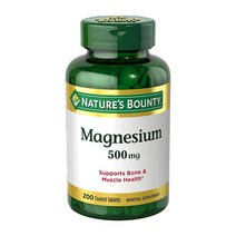 Nature’s Bounty 마그네슘 500mg 200정, 200 Count (Pack of 1)