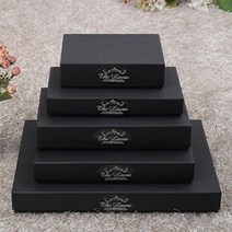 아트박스/더로라 선물 포장 상자-블랙싸바리상자 직사각납짝대형 Box E6, E6-납짝대형[가로310X세로220X높이35mm]