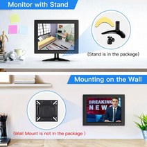 태블릿 모니터 Eyoyo-10 인치 보안 CCTV 모니터 소형 휴대용 HDMI LCD IPS HD 1024x768 4:3 BNC VGA AV 입, 01 영국 플러그