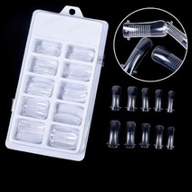 네일아트 소품 화이버 글라스 투명 손톱 연장 네일팁, 단품, 단품