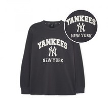 MLB 엠엘비 바시티 그래픽 긴팔 티셔츠 NY Charcoal Grey 3ATSV0134-50CGS