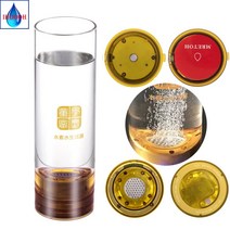 가정용산소발생기 일본 티타늄 전해질 알칼리성 H2 이오나이저 600ML SPE/PEM 충전식 음료 수소수 생성기 유리병, [03] 빨간