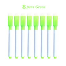 마카펜 디자인마카 터치마카펜 8 색 지울 수있는 화이트 보드 마커 펜 칠판 마커 분필 유리 도자기 사무실 학교 아트 마커 문구, 녹색 잉크 8 개