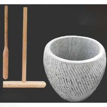 대형 절구공이 재래식 돌절구 전통 떡찧기 35cm