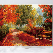 모모픽스페인팅 유화그리기 가을 단풍 휴식의 시간 40X50 만추