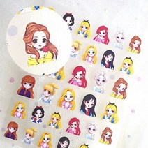 디즈니 프린세스 공주 네일아트 스티커