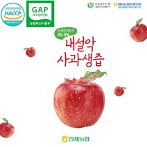 강원도인제99.9% 사과즙 사과생즙 100ml 30개, 30팩