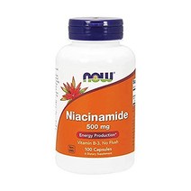 NOW Foods 나우푸드Niacinamide500mg비타민B-3캡슐100Count(3팩), 100개(1팩)
