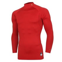 HI GOLD 베이직 하프넥 컴프레이션 긴팔 언더셔츠 (적색) 95~
