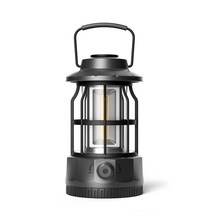 아름조이 초경량 레트로 LED 캠핑랜턴, 블랙