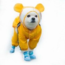 런웨이멍멍 강아지 레인코트 비옷올인원 당일발송 케릭터 곰비옷 우비 곰돌이 우비 강아지비옷 댕댕이, L(일반XL사이즈)