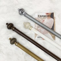 엔틱 35mm 커튼봉, 커튼링(72개), 실버 그레이