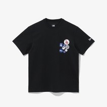 [AK PLAZA] [뉴에라]MLB 핀버튼 LA 다저스 티셔츠 블랙 13338662