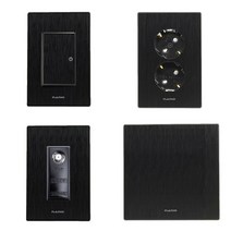 나노 아트2 올블랙 전기 전등 인테리어 스위치 방우 방 거실 벽 매립 콘센트 커버 교체, 30.아트2_올블랙_스피커잭 1구