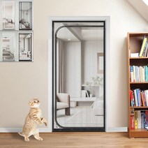 간편한 설치 고양이 강아지 안전문 방묘문 펫 도어 90x220cm