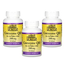 내추럴팩터 코엔자임 Q10 200mg 30캡슐 x3팩