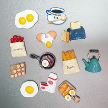 더이쁨 푸드 냉장고 자석 마그넷 메모 홀더 빈티지 인테리어 소품, 마그넷(프라이팬) EP-1149