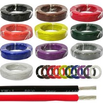 UL1015 AWG10 (약5.26SQ) 1M단위 절단 600V 105도 리드전선 리드선, 백색(WH)