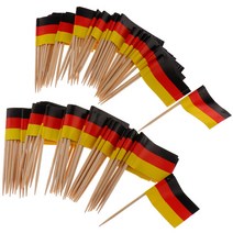 FWT 100 조각 장식 깃발 이쑤시개 파티 음식 장식, 독일